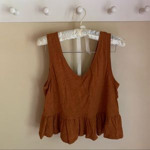 Ruffle Peasant Tank Top
